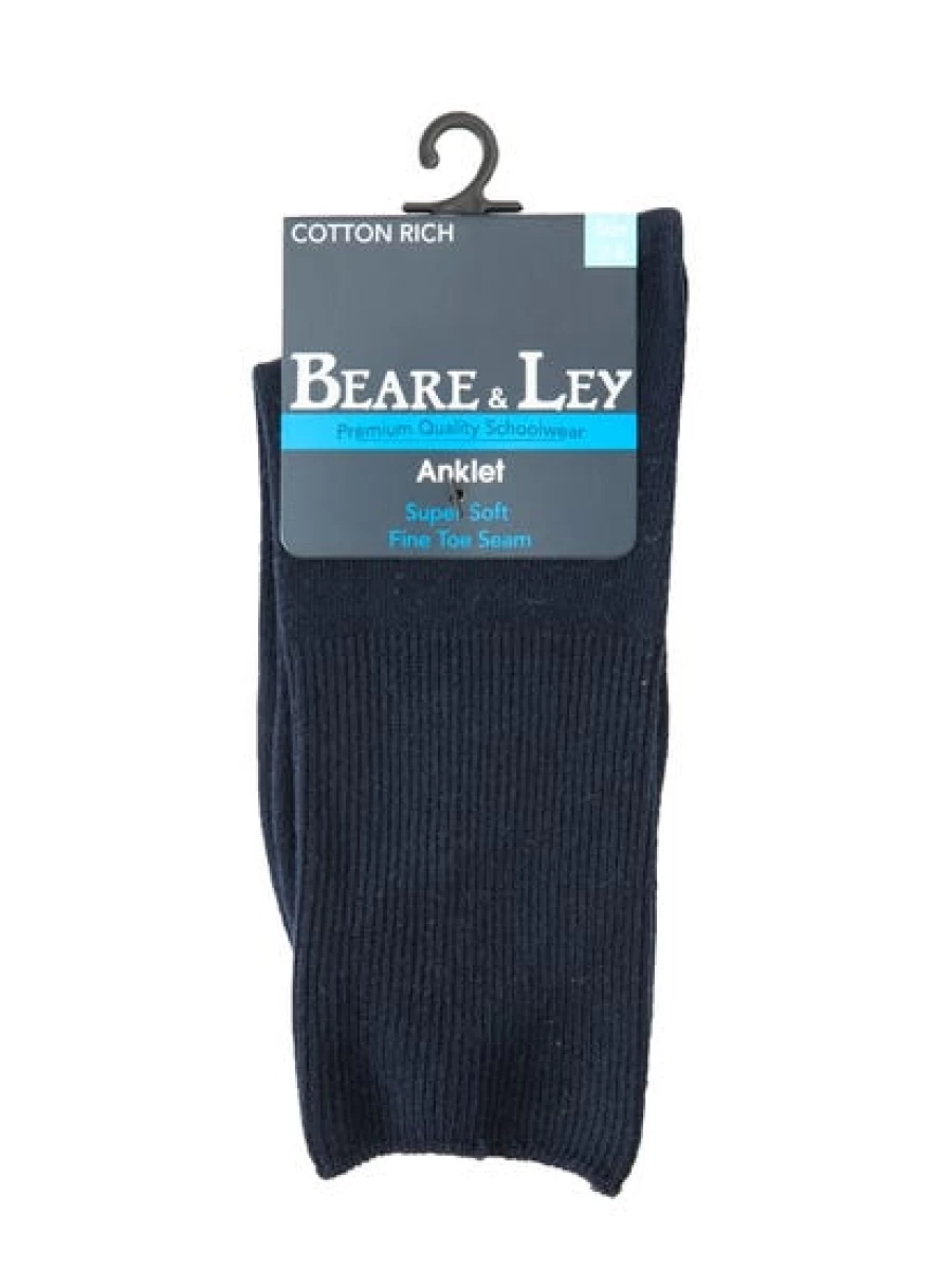 Lowes Men's Navy Blue Comfort Ankle Socks - Breathable Casual Athletic Socks