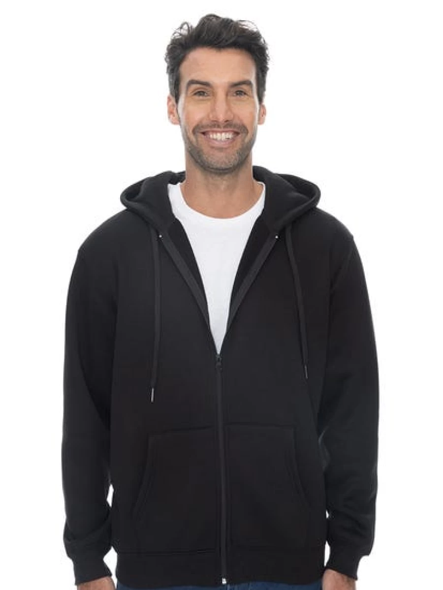 Lowes Men's Black Fleece Zip-Up Jacket - Warm & Comfortable Winter Outerwear