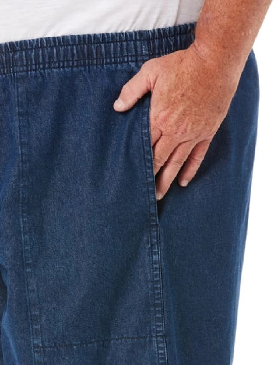 Ruggers Men's Dark Wash Denim Shorts - Classic Casual Comfort Fit