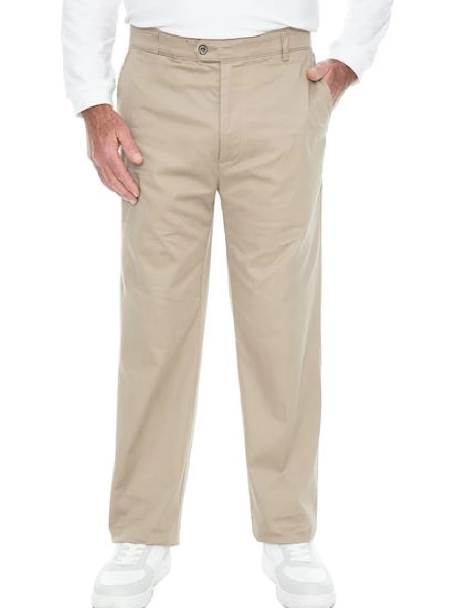 Men's Lightweight Putty Chinos by Traders - Regular Fit Casual Trousers