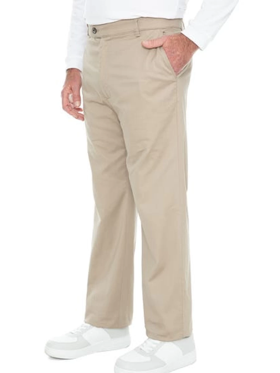 Men's Lightweight Putty Chinos by Traders - Regular Fit Casual Trousers