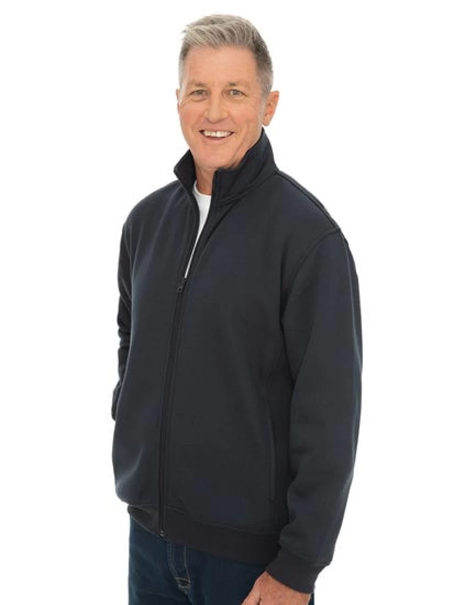 Men's Cougars Navy Full Zip Fleece Jacket - Plain Heavyweight Pullover for Outdoor Comfort