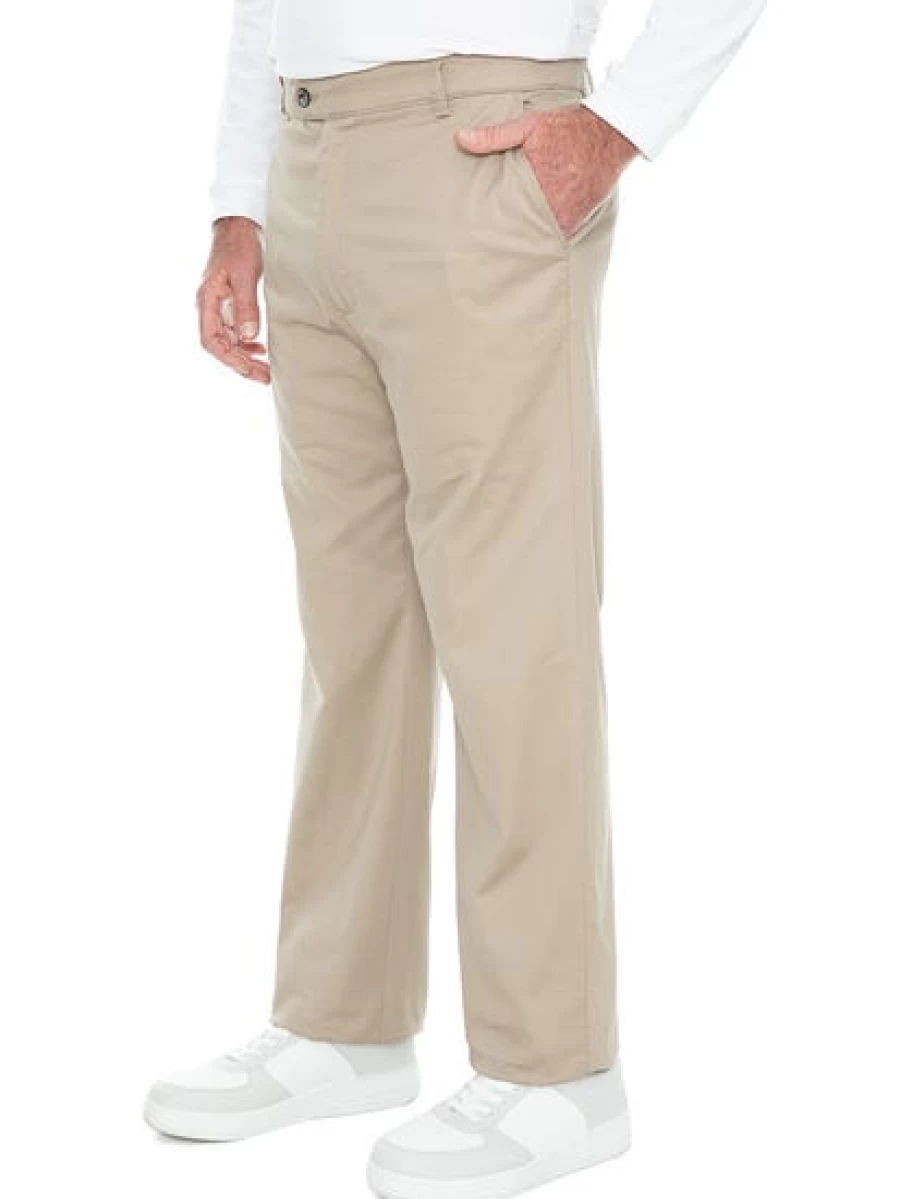 "Traders Men's Lightweight Putty Chinos - Regular Fit Casual Pants"