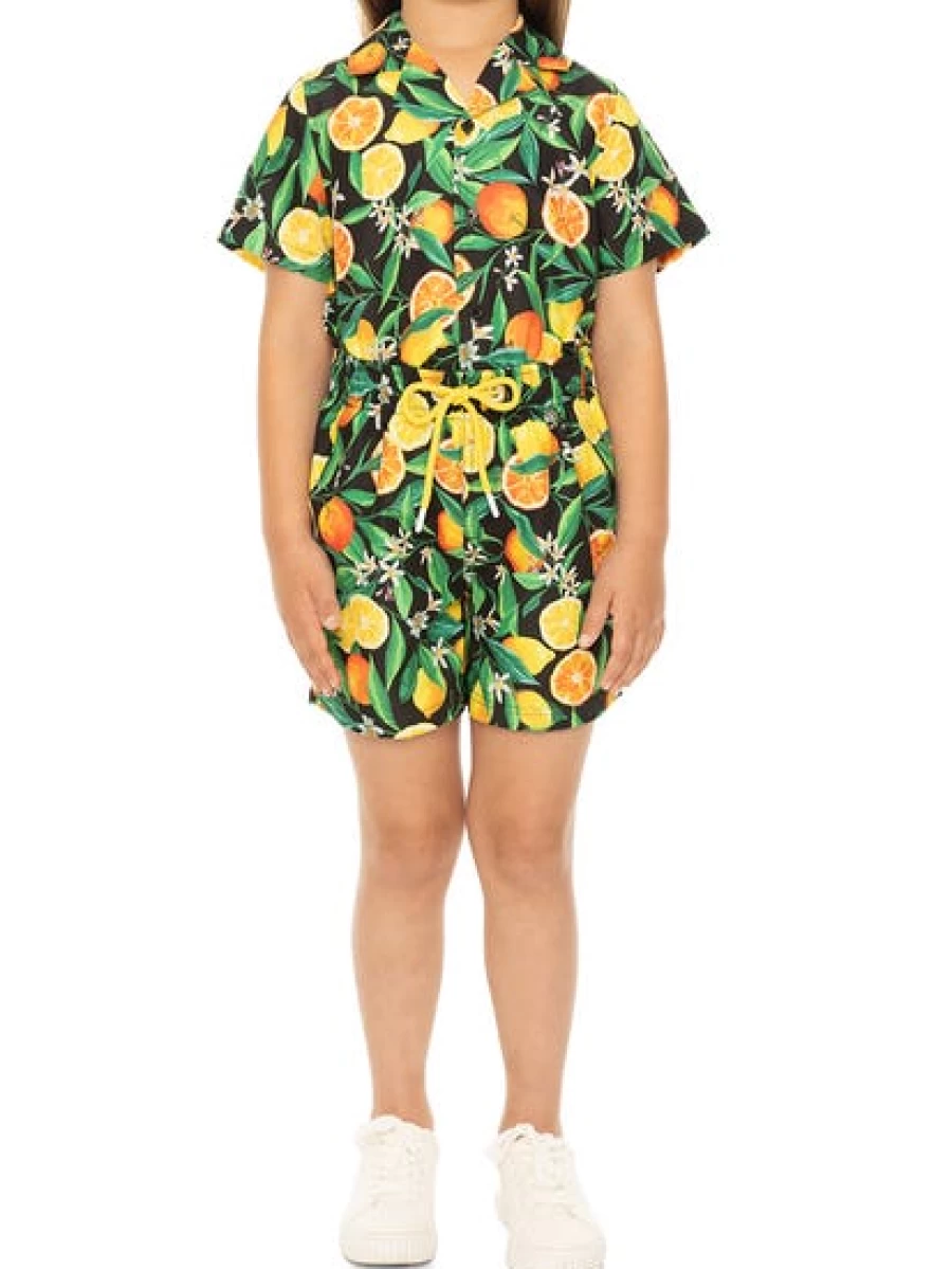Pacifica Kids' Orange Capri Shorts - Comfortable Matchy Shorts for Children