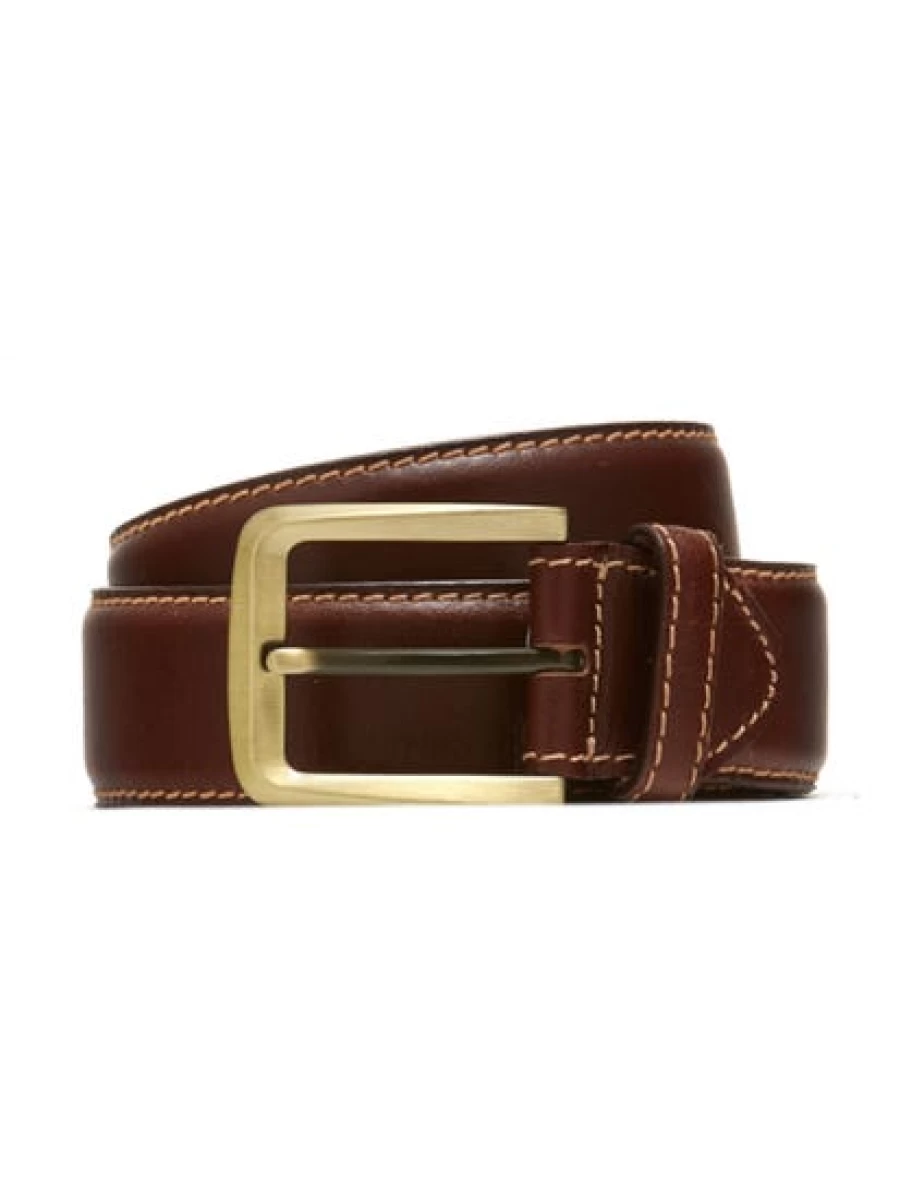 Traders Men's Brown Genuine Leather Casual Belt for Everyday Wear