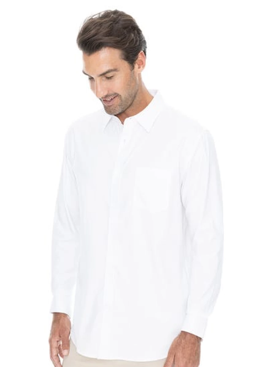 Men's Manhattan White Twill Business Shirt - Classic Fit Formal Wear