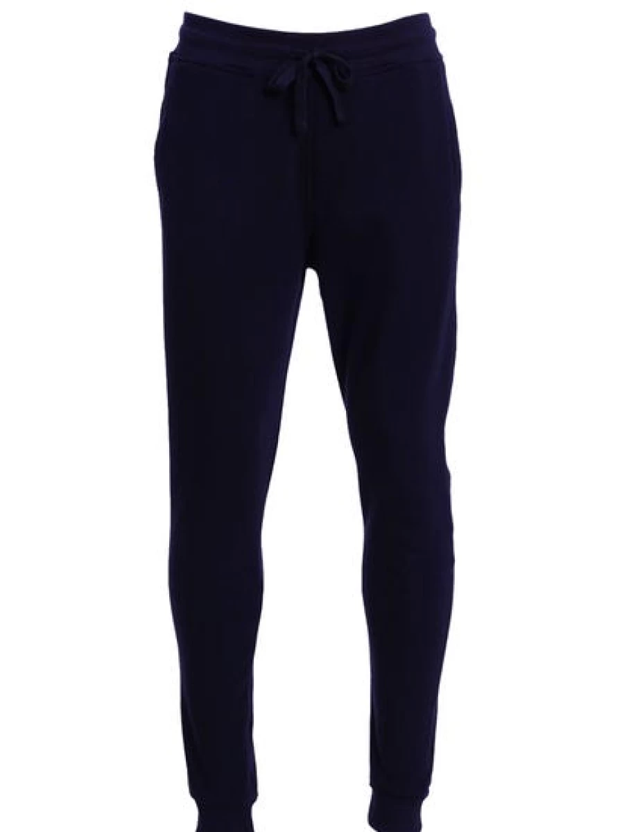 Iconic Soul Men's Navy Fleece Track Pants - Comfortable Athletic Joggers for Casual Wear