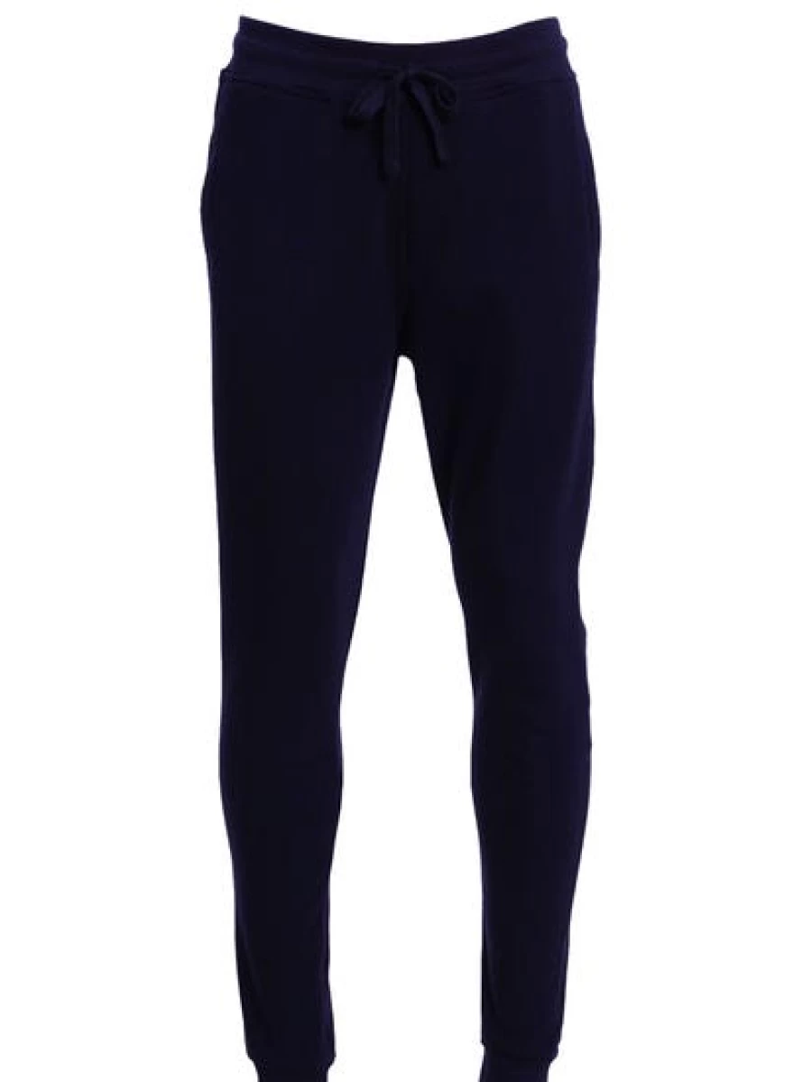 Iconic Soul Men's Navy Fleece Track Pants - Comfortable Athletic Joggers for Casual Wear