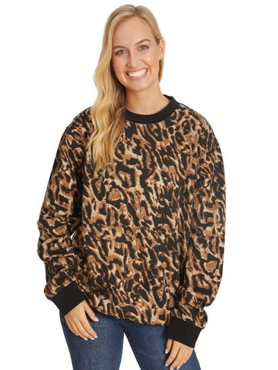 Lowes Men's Animal Print Fleece Sloppy Joe Shirt