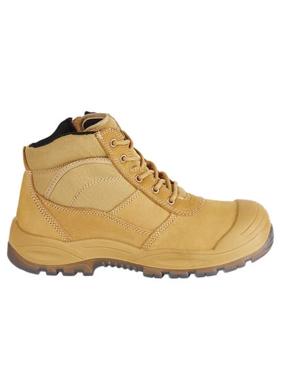 Hard Yakka Men's Utility Work Boots with Side Zip for Durability and Comfort