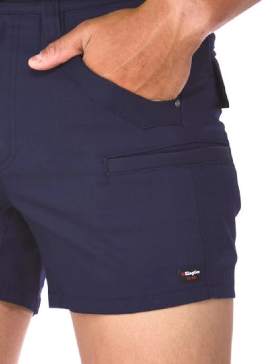 King Gee Men's Navy Utility Shorts - Durable Work Shorts for Men