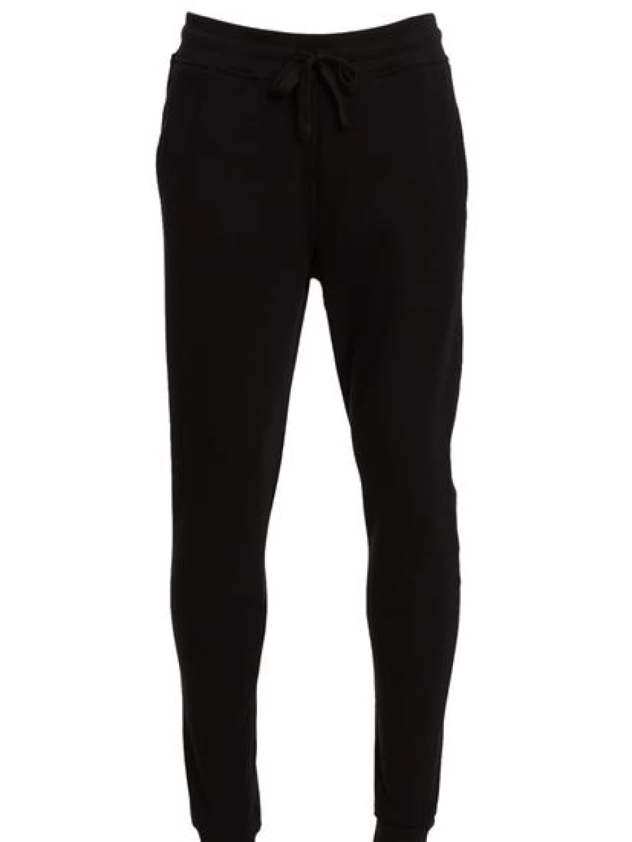 Iconic Soul Men's Black Fleece Track Pants - Comfortable Casual Joggers