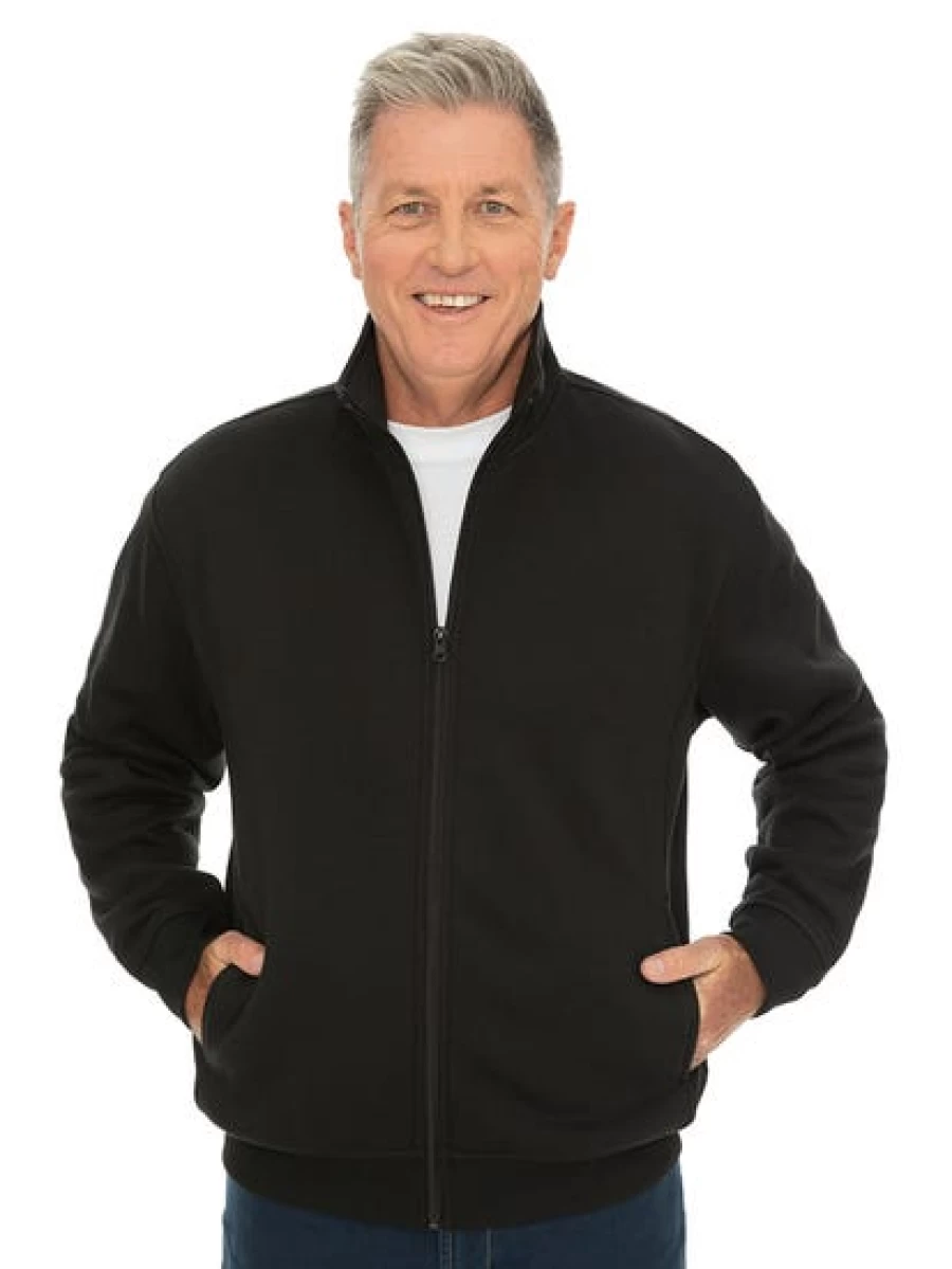 Lowes Men's Black Cougars Full Zip Fleece Jacket - Plain Style for Comfort & Warmth