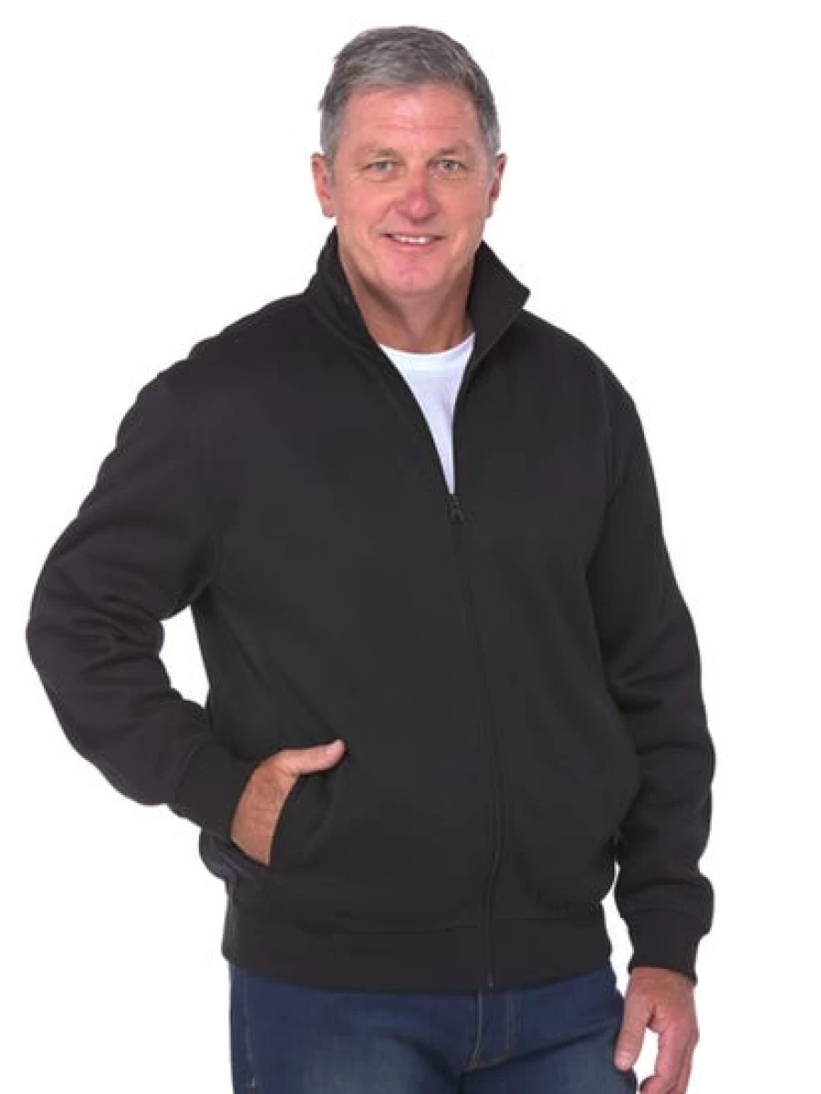Lowes Men's Black Cougars Full Zip Fleece Jacket - Plain Style for Comfort & Warmth