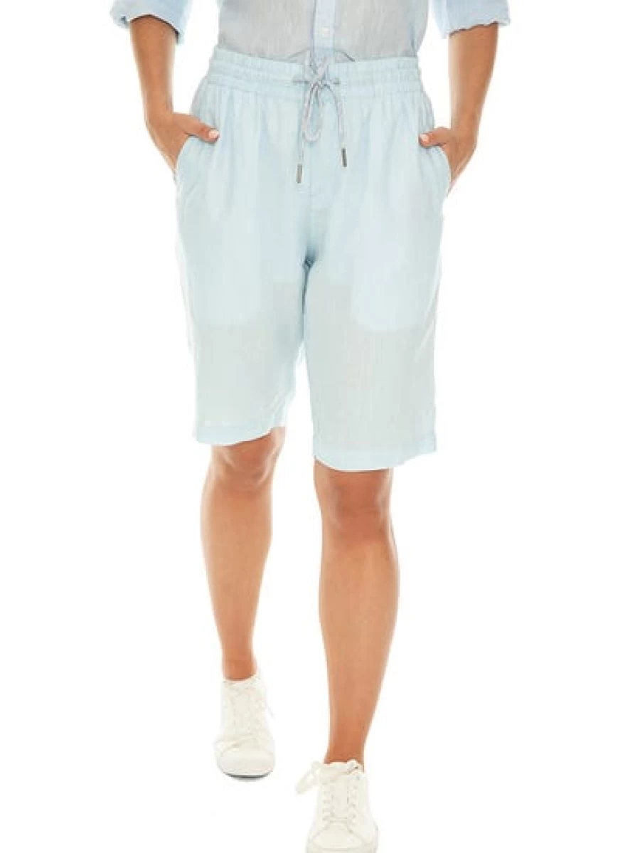 Riley Adams Men's Blue Linen Shorts - Comfortable & Breathable Summer Shorts
