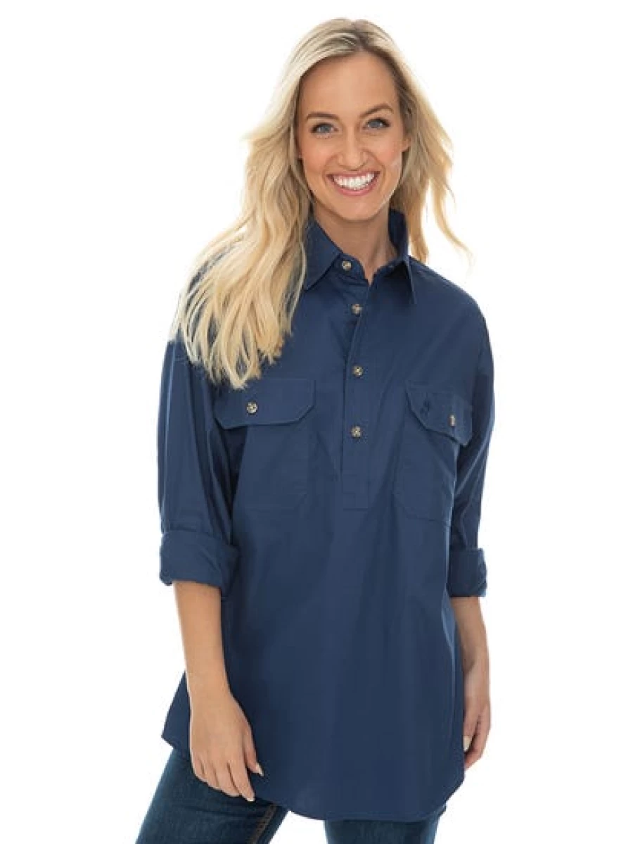 Men's Outdoor Steel Quarter Placket Shirt by Traders Country - Durable & Comfortable