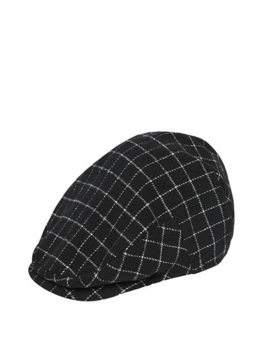 Cougars Men's Black Checkered Ivy Cap Classic Retro Driver Hat