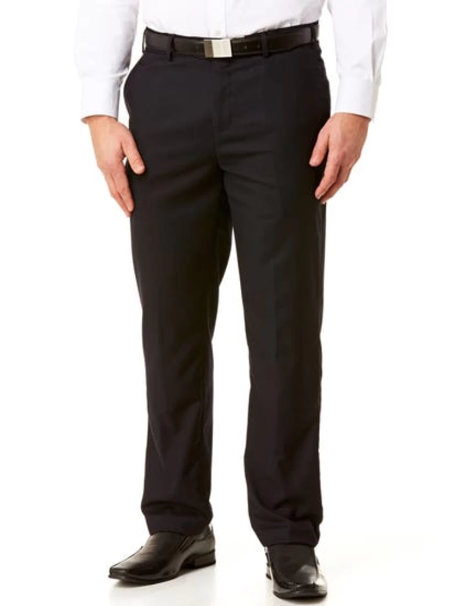 Lowes Men's Navy Basic Trousers - Regular Fit Casual Pants