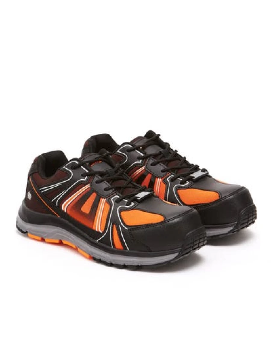 Lowes Men's Comp-Tech Black & Orange Work Shoes by King Gee