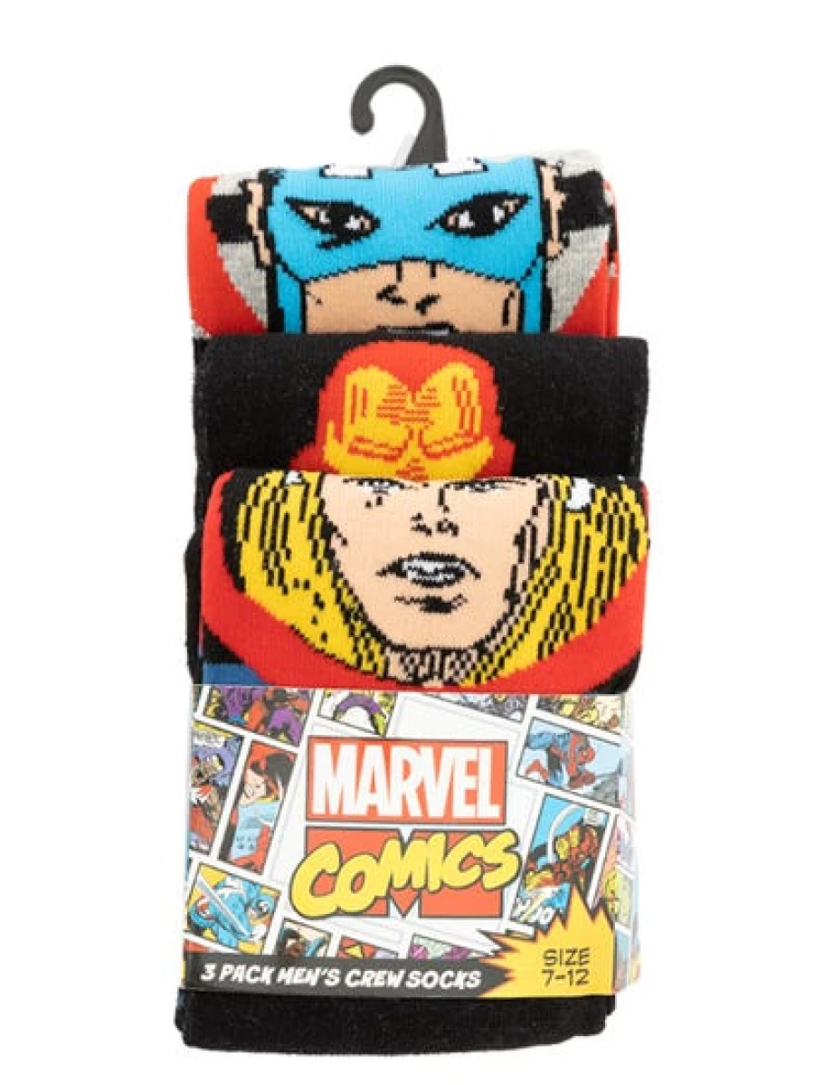 Marvel Licensed Men's 3-Pack Socks – Official Superhero Collection