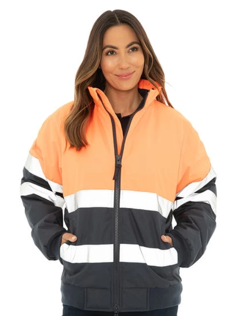 Lowes Men's Oxford High Visibility Orange Safety Jacket - Hi-Vis Workwear for Men