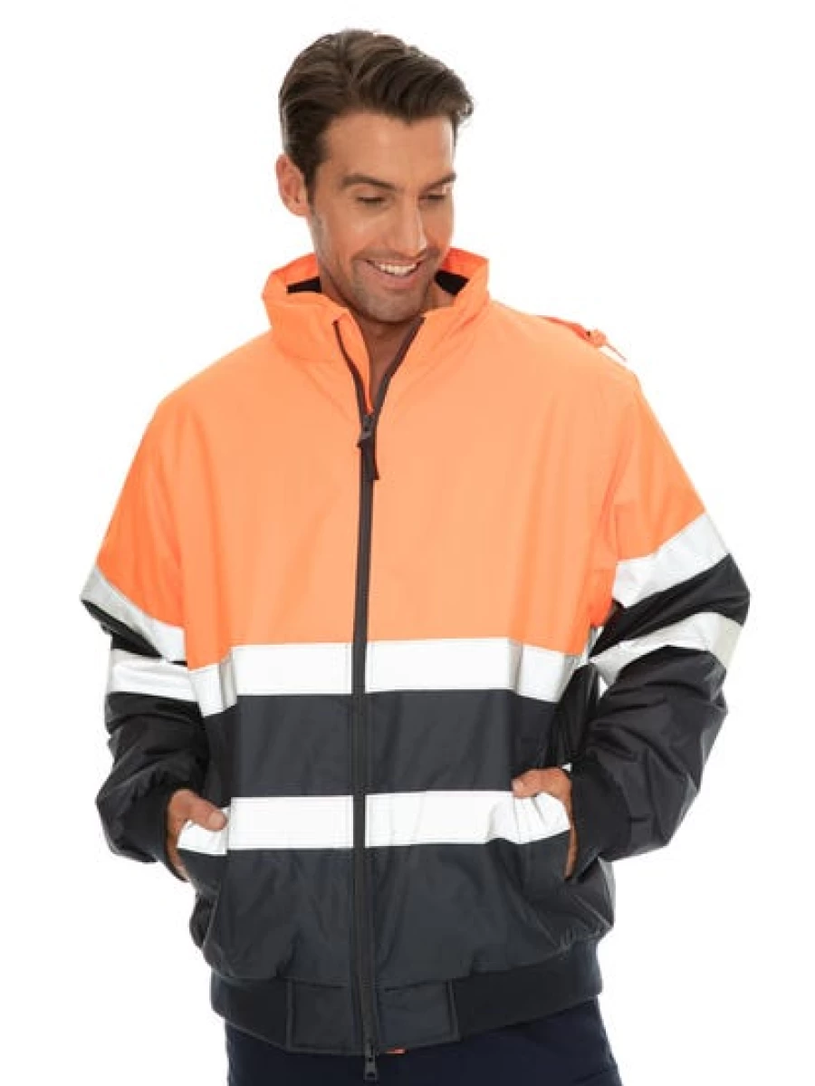 Lowes Men's Oxford High Visibility Orange Safety Jacket - Hi-Vis Workwear for Men