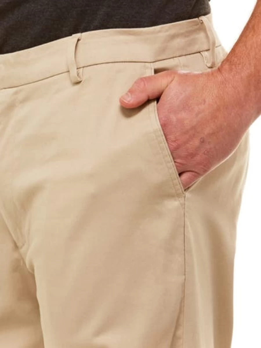 SAVANE Men's Beige Lightweight Chinos - Regular Fit Casual Pants