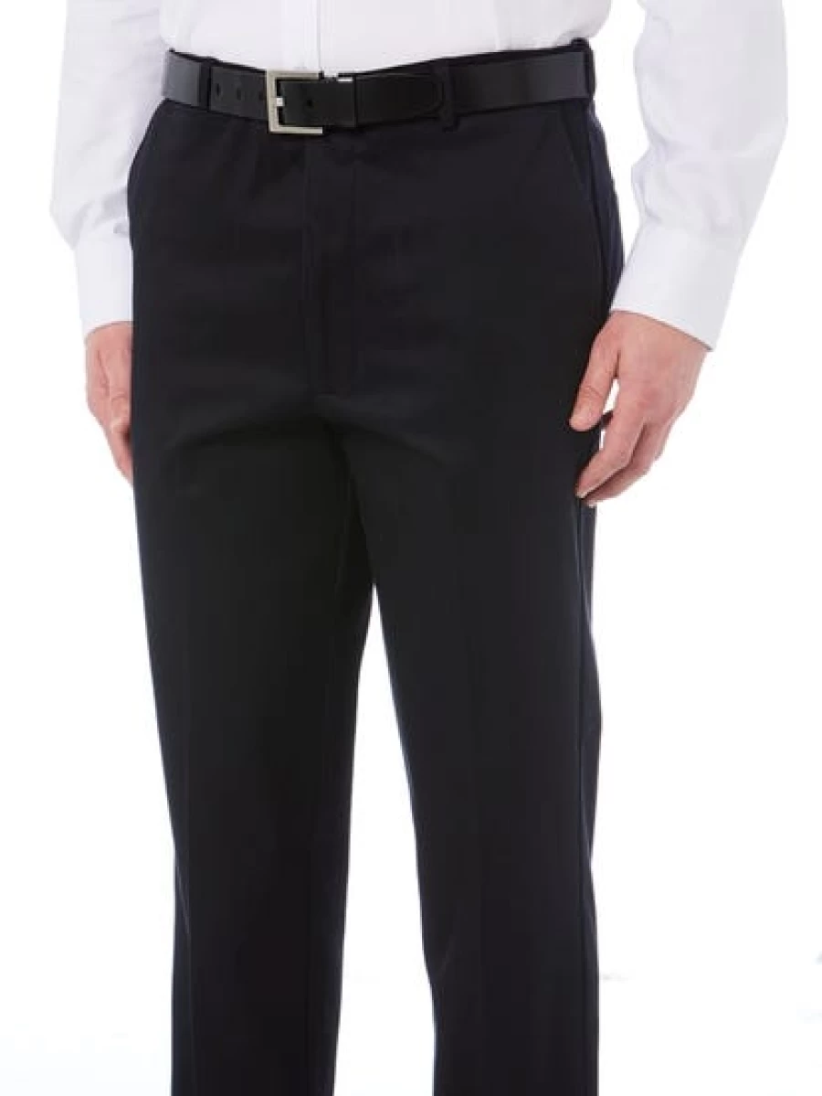 SAVANE Men's Regular Fit Stretch Chinos Pants in Navy Blue