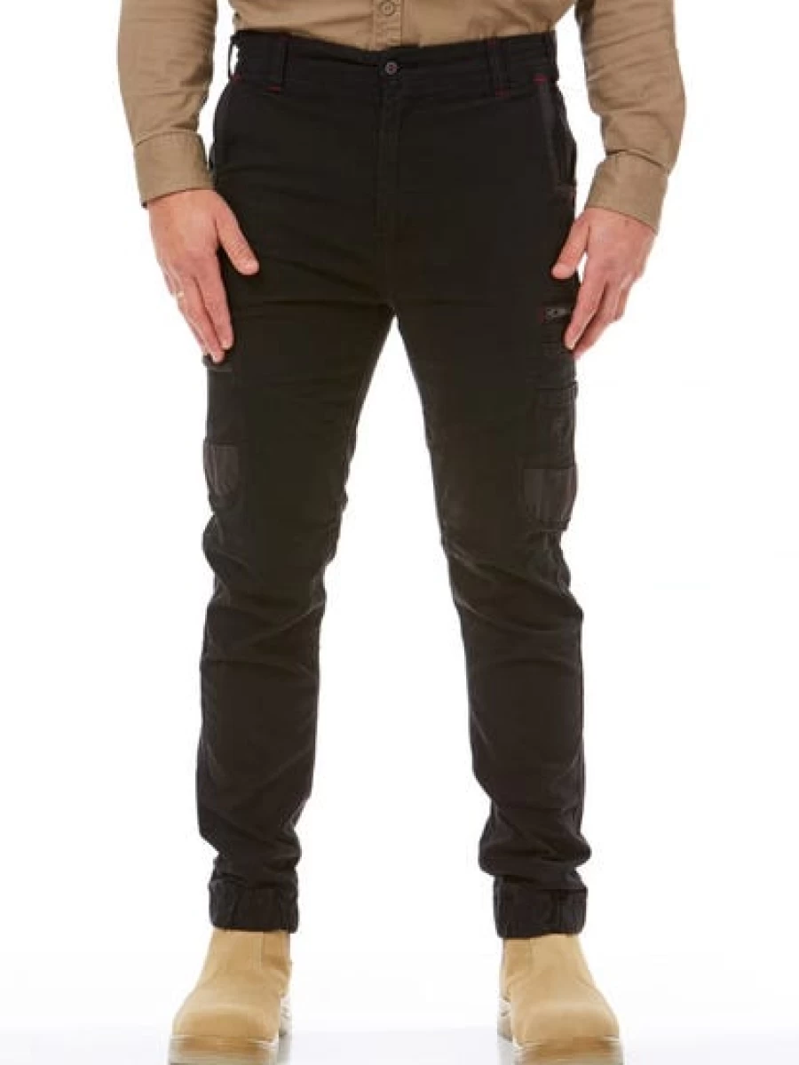 Traders Men's 308 Classic Black Cuff Pants - Slim Fit Casual Trousers