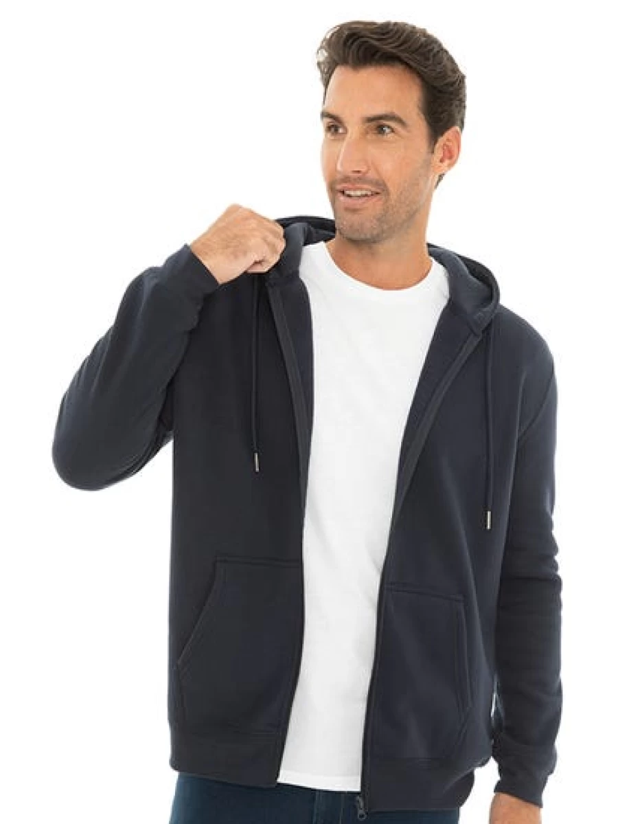 Lowes Men's Navy Zip-Up Fleece Jacket for Winter Comfort & Style