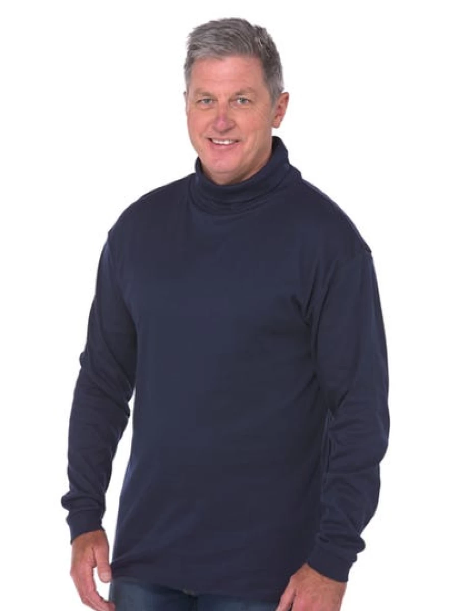 Lowes Men's Navy Basic Cotton Crew Neck T-Shirt - Comfortable Casual Tee