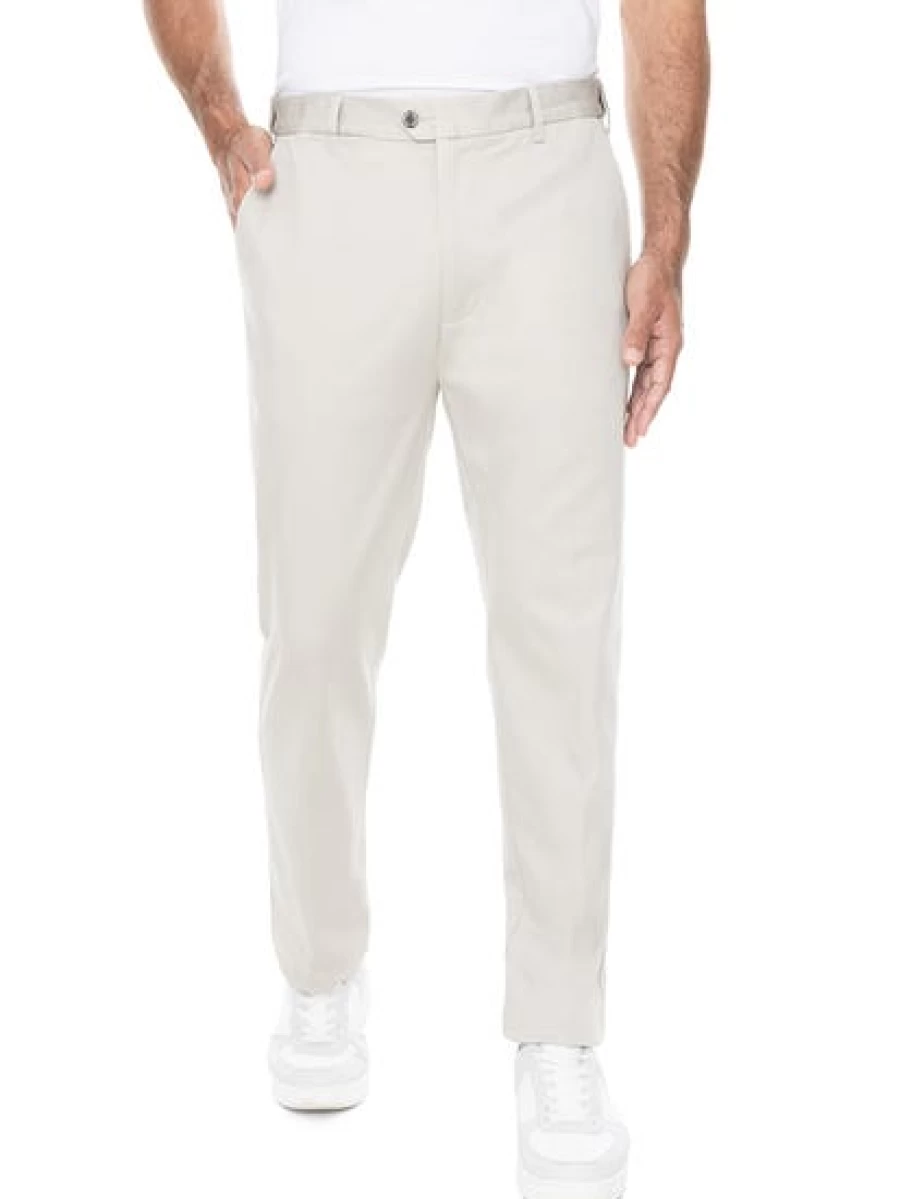 Men's Stretch Chinos Stone - Regular Fit by Traders