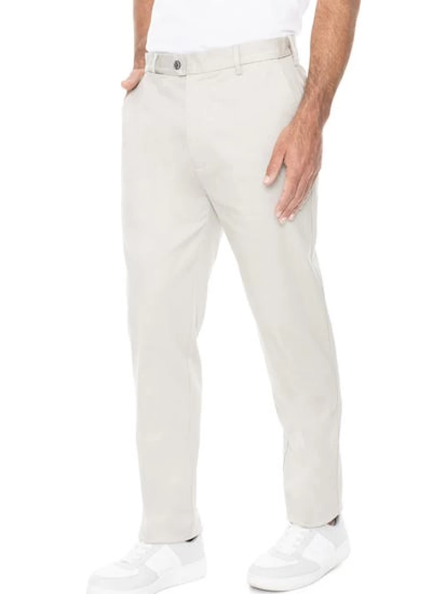 Men's Stretch Chinos Stone - Regular Fit by Traders