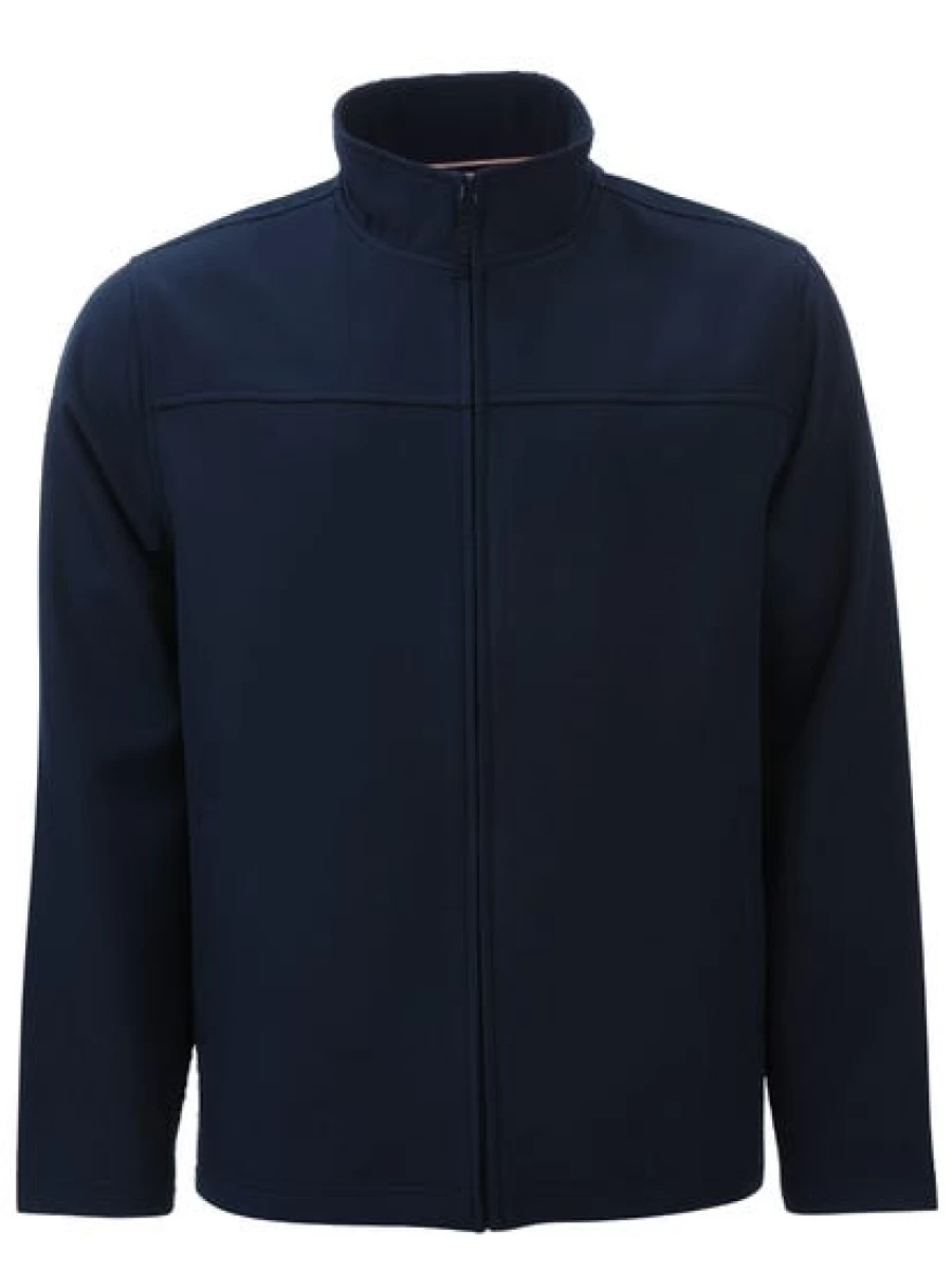Iconic Soul Men's Navy Soft Shell Jacket - Lightweight Waterproof Outdoor Windbreaker
