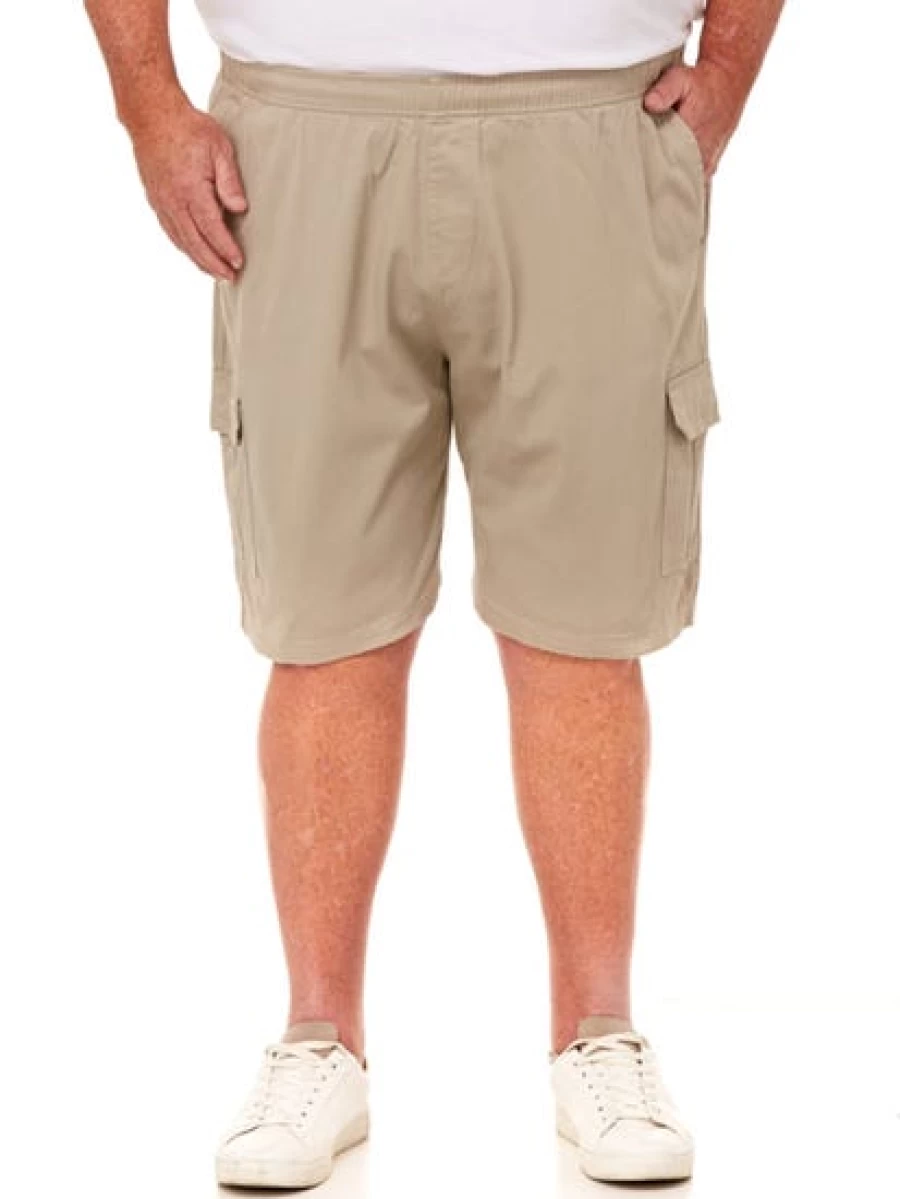 DBK Men's Stretch Cargo Shorts with Elastic Waist - Comfortable & Durable