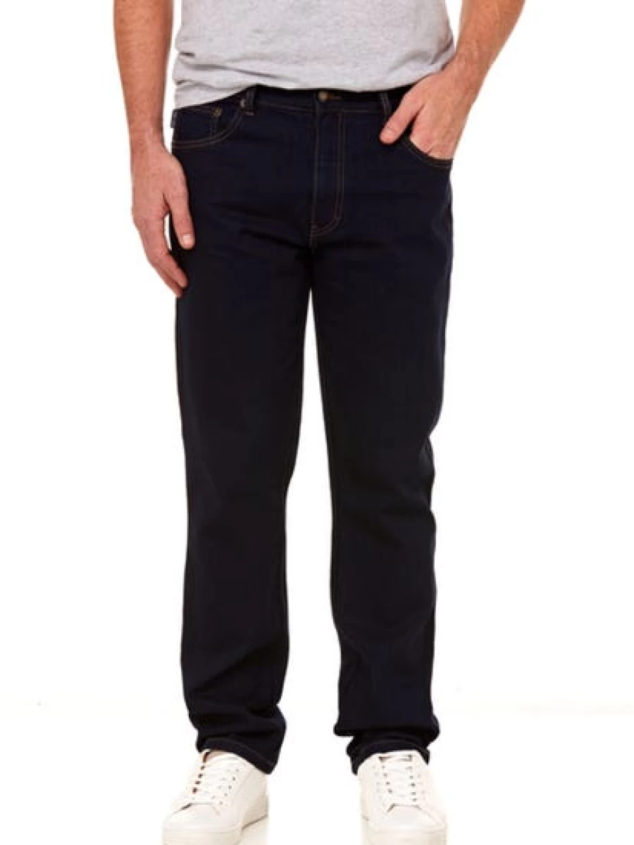 Street Men's Regular Fit Dark Blue Cotton Jeans - Classic Comfort & Style