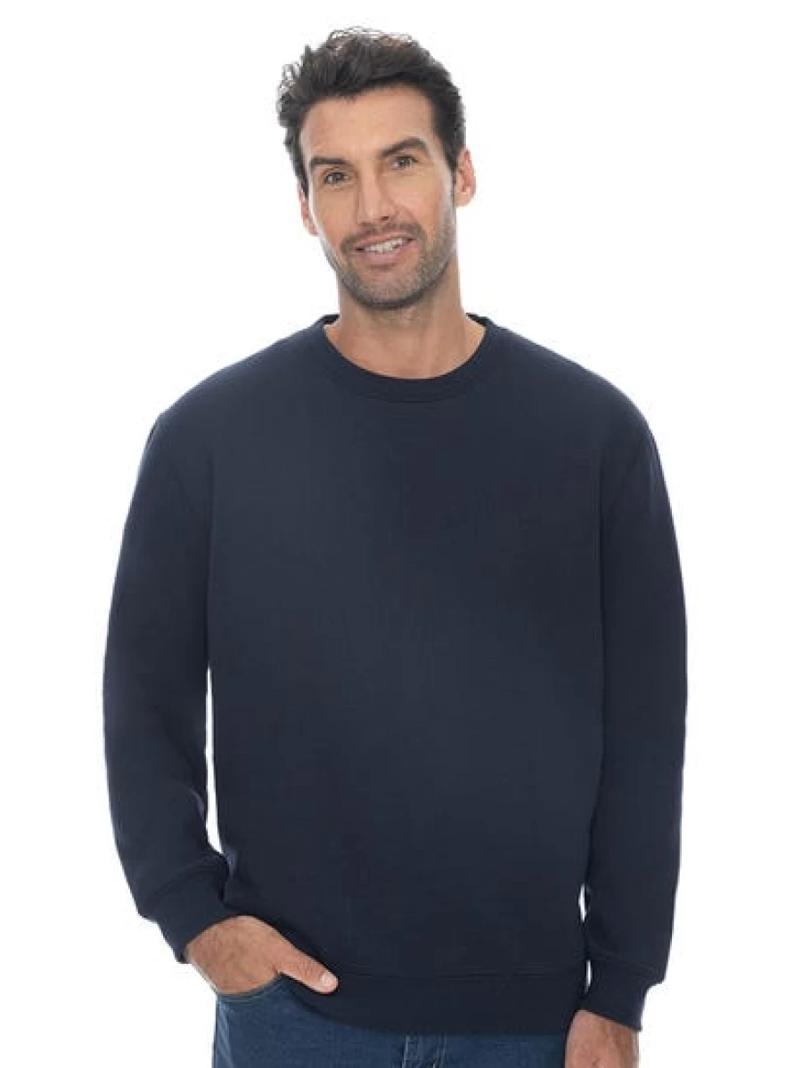 Lowes Men's Navy Fleece Sloppy Joe Pullover