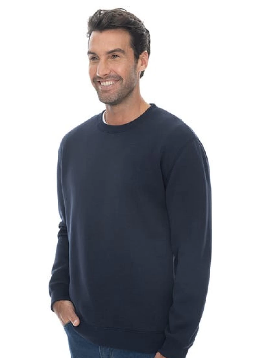 Lowes Men's Navy Fleece Sloppy Joe Pullover