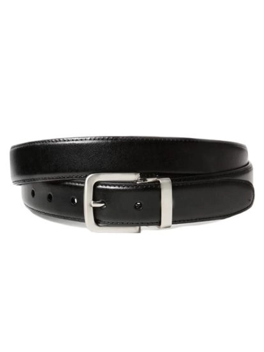 Lowes Men's Genuine Black Leather Belt for Casual & Formal Wear