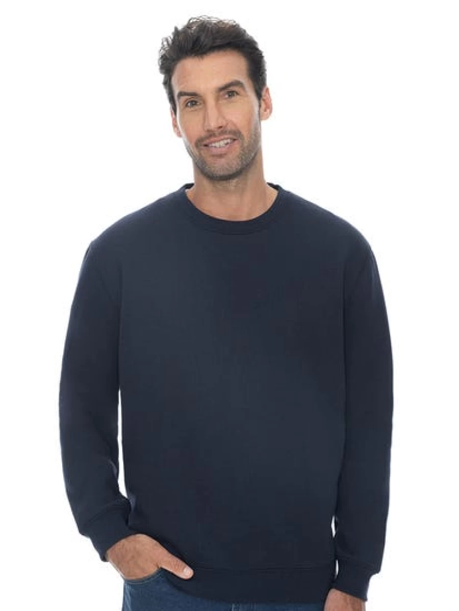 Lowes Men's Navy Fleece Sloppy Joe Pullover