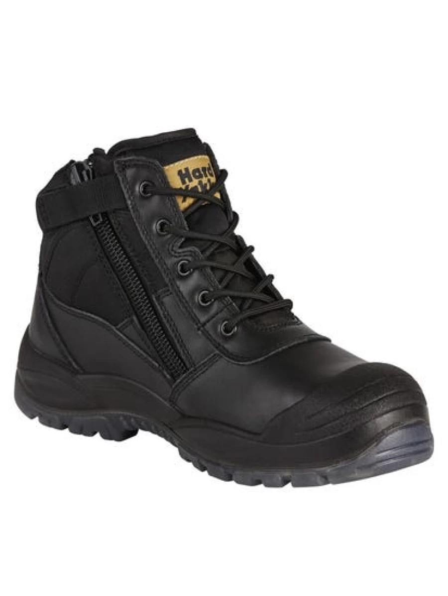 Hard Yakka Men's Utility Side Zip Black Work Boots