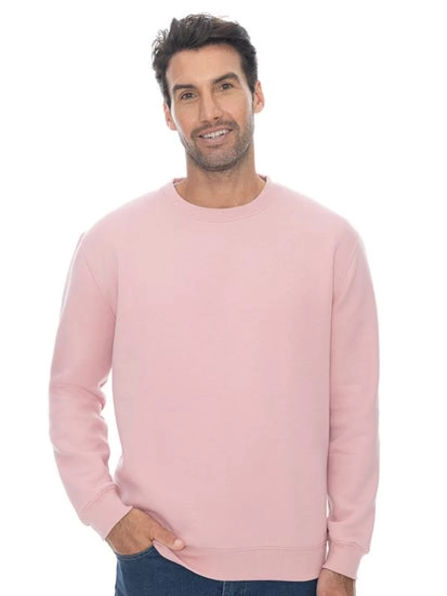 Lowes Men's Fleece Sloppy Joe Sweatshirt in Pastel Pink