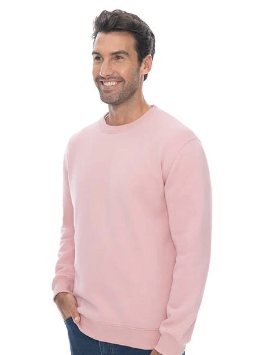 Lowes Men's Fleece Sloppy Joe Sweatshirt in Pastel Pink