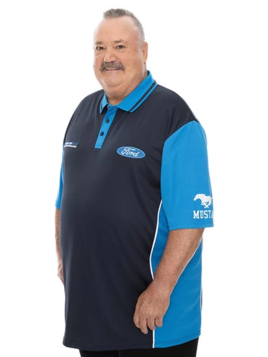Licensed Men's Big & Tall Ford Mustang Polo Shirt - Official Merchandise