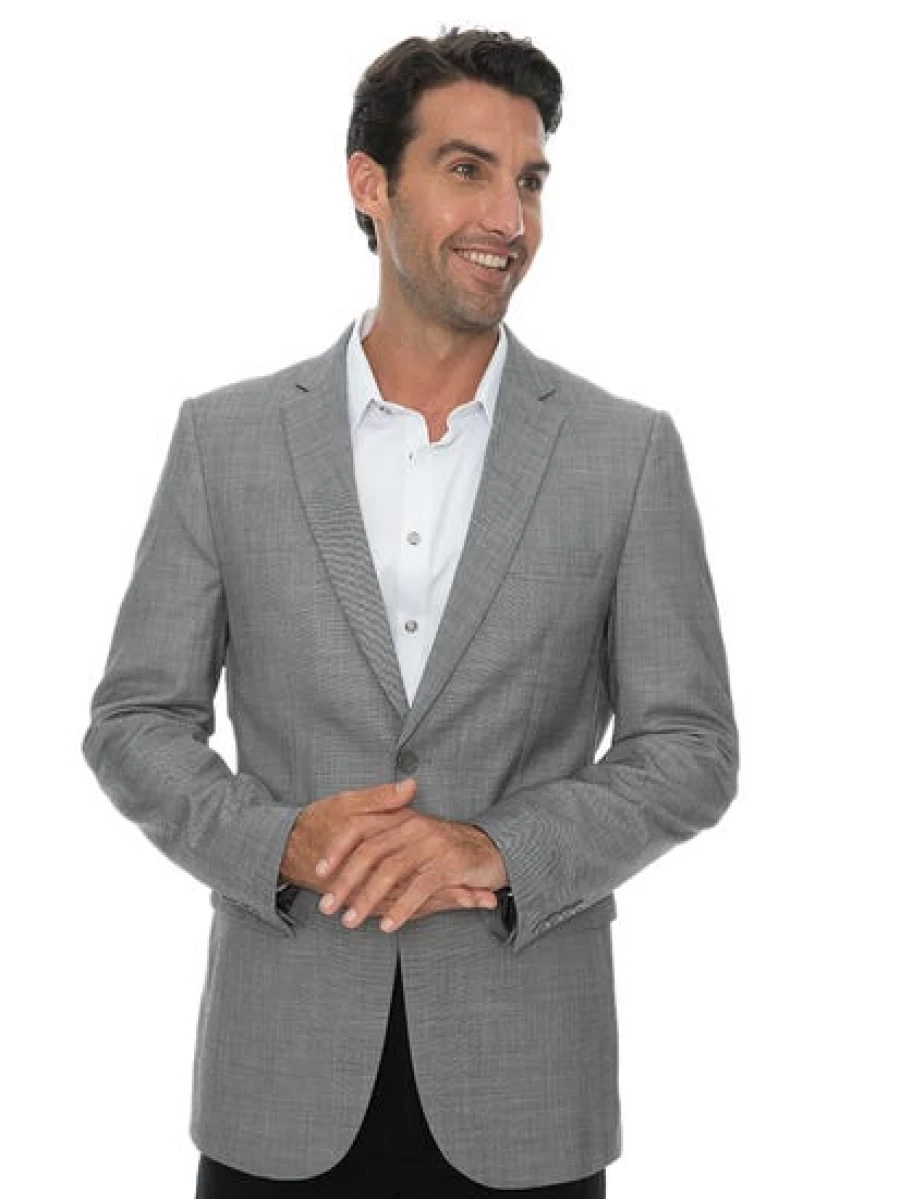Perizzi Men's Slim Fit Grey Suit Jacket - Premium Tailored Blazer for Formal Wear
