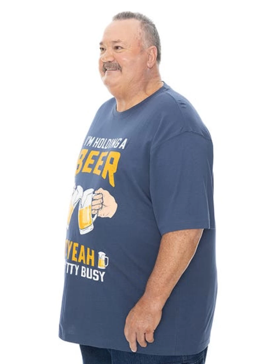DBK Men's Funny Hold My Beer T-Shirt - Big & Tall Humor Graphic Tee