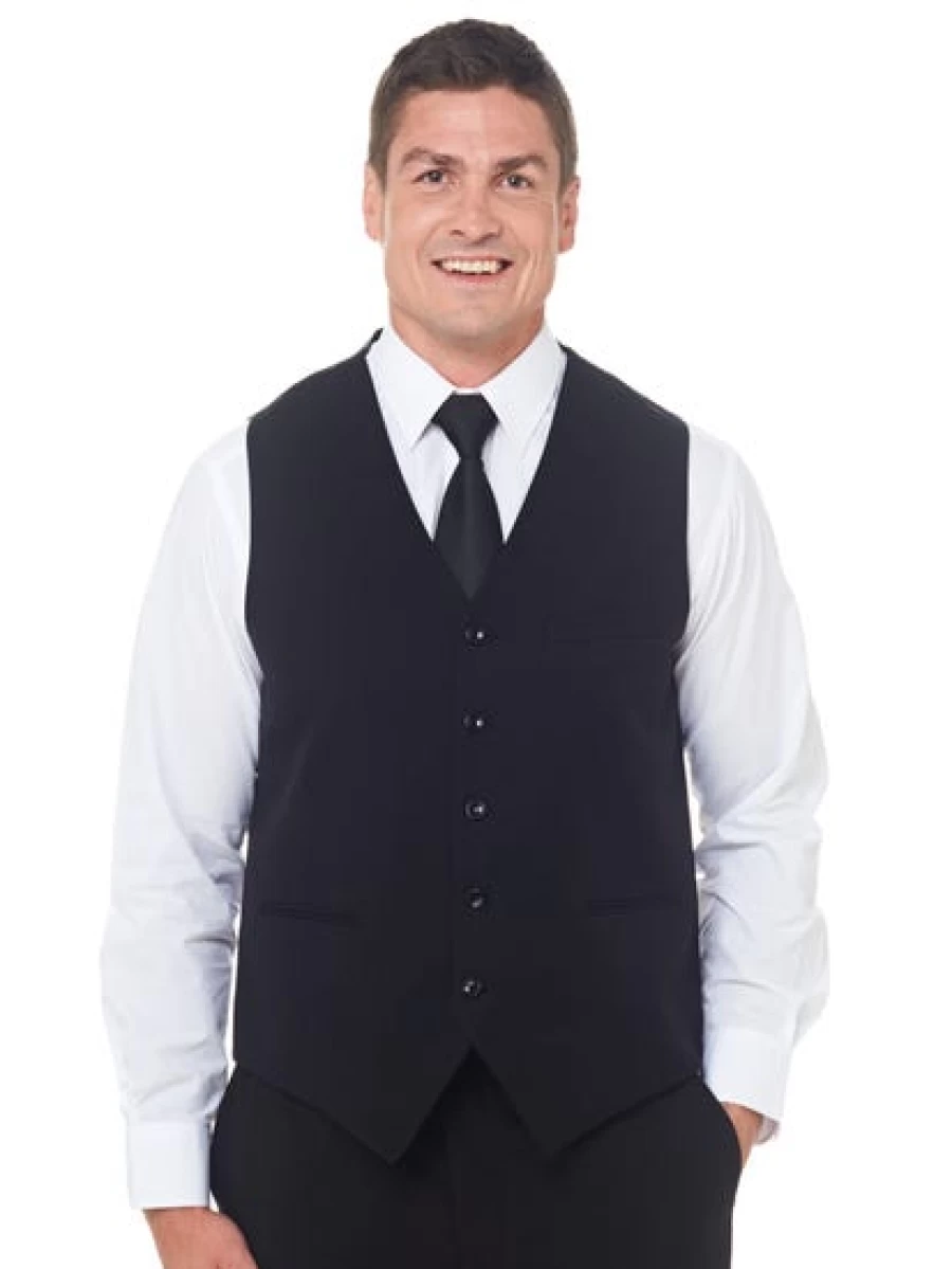"Robert Huntley Men's Black Vest - Regular Fit Casual Slim Stylish"