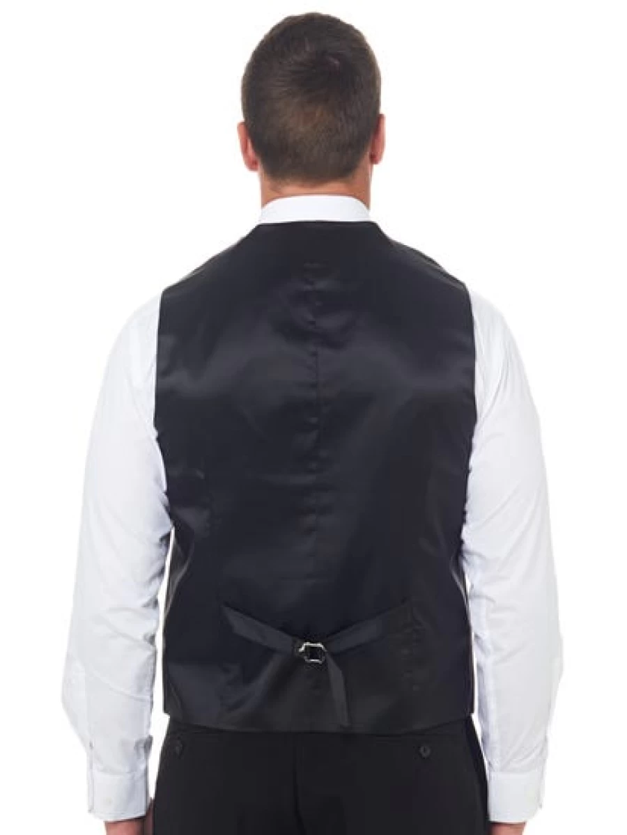 "Robert Huntley Men's Black Vest - Regular Fit Casual Slim Stylish"