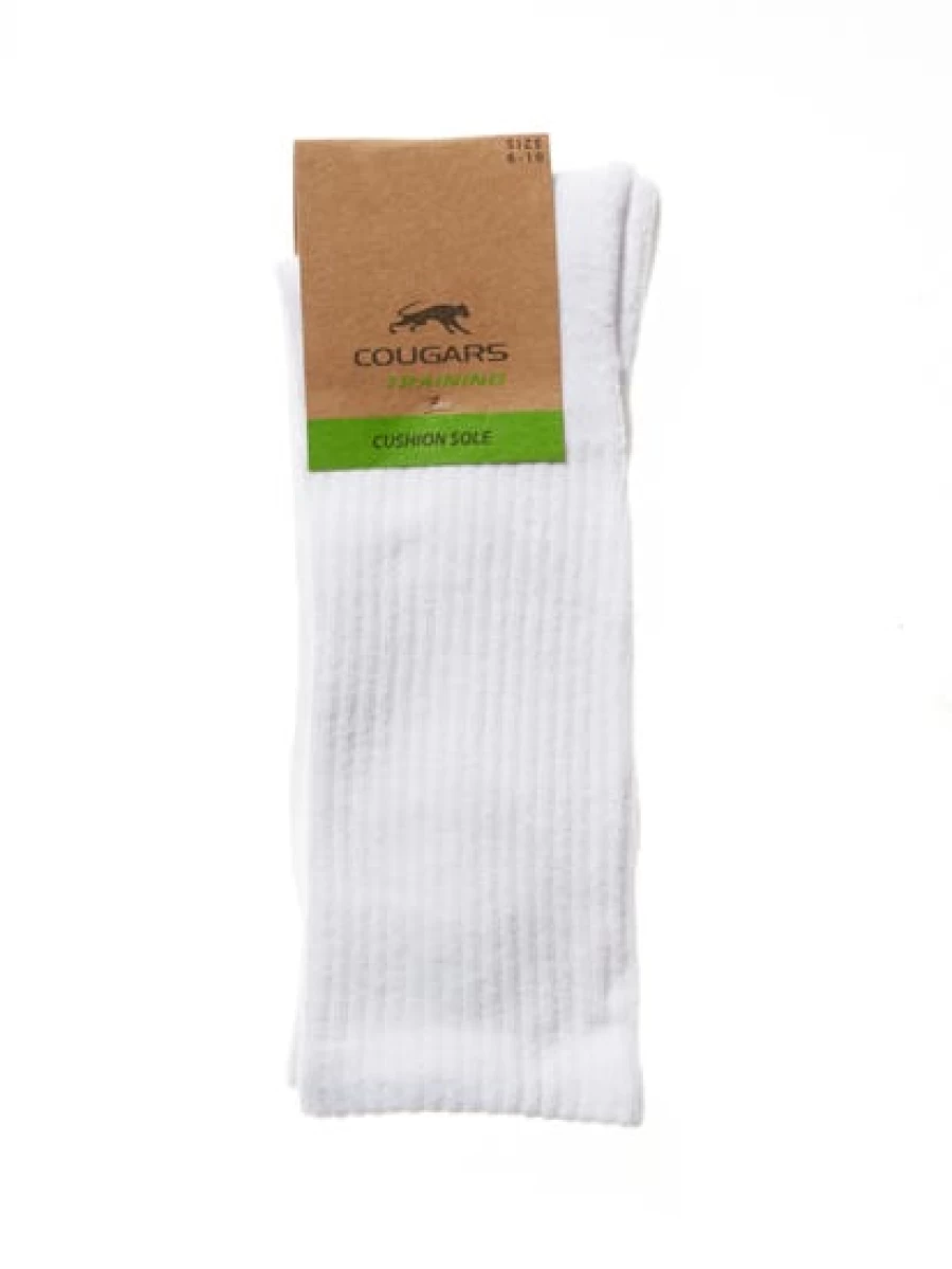 Men's Cougars White Athletic Training Crew Socks