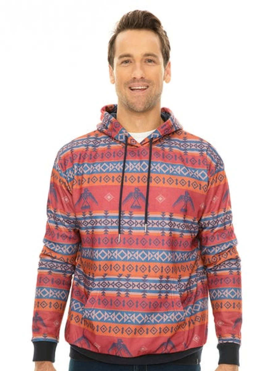 Prodigy Men's Multi-Print Sublimated Popover Hoodie - Lightweight & Stylish Athletic Wear